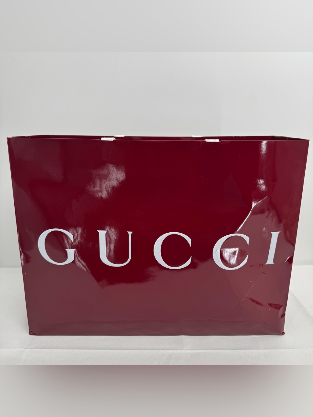 Gucci Authentic Burgundy Gift Shopping Bag 187 X 14 Large